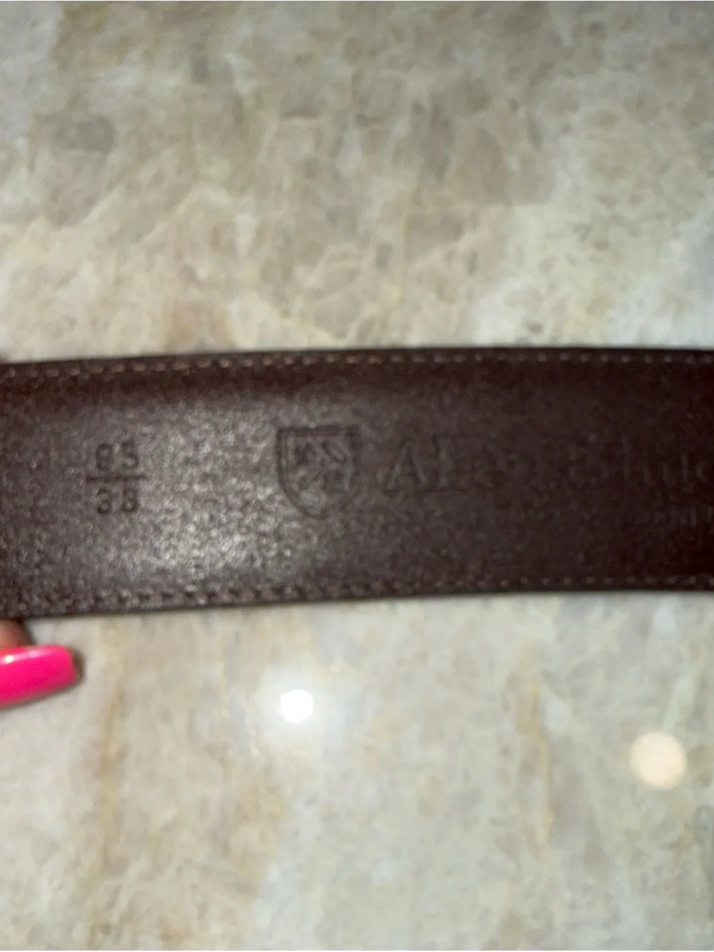 Allen Edmonds Manistee brogues Dress Belt Sz 38 - Picture 4 of 7